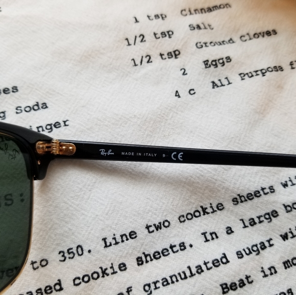 Black Ray Ban Clubmaster Sunglasses NWT Authentic - Picture 4 of 6